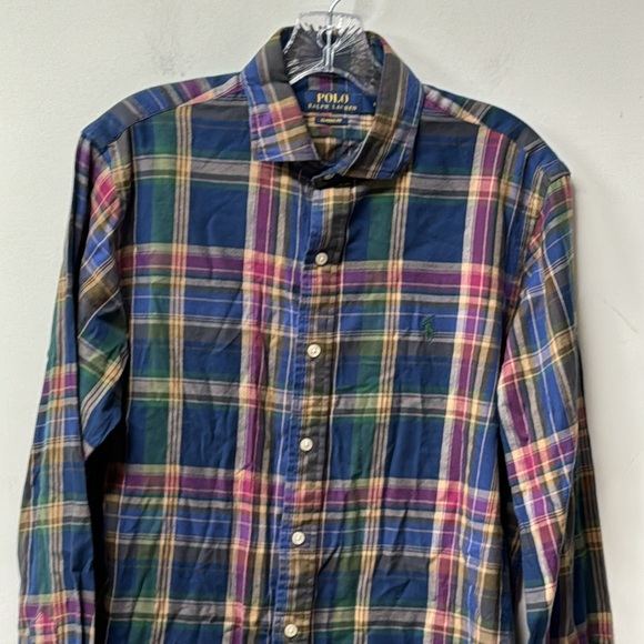 Polo Ralph Lauren Classic Fit Multicolor Plaid Button Up Size Medium - Picture 2 of 10